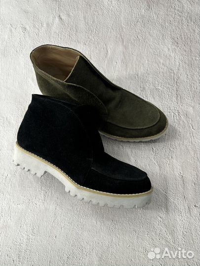 Ботинки замшевые женские