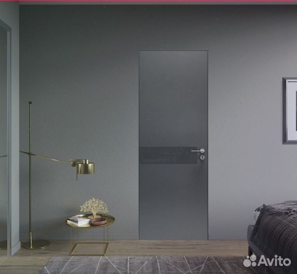 Дверь скрытая межкомнатная кромка ABS толщина полотна 56 мм 2000х900