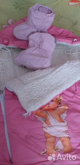 Меховой конверт в коляску