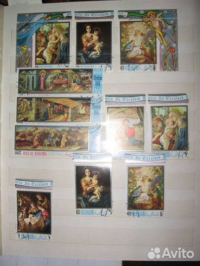 Почтовые марки (зарубежные) - живопись гаш. Ч. 2