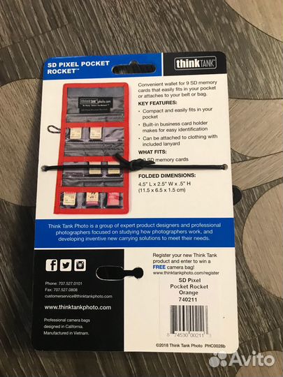 Чехол ThinkTank SD Pixel Pocket Rocket Orange
