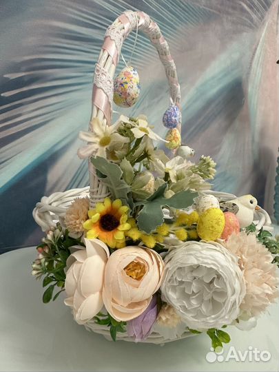 Пасхальная корзина ручной работы