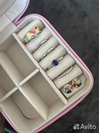 Pandora серьги кольца