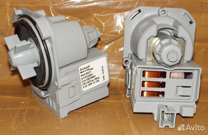 Запчасти для быт тех.Помпы-насосы для стир машин