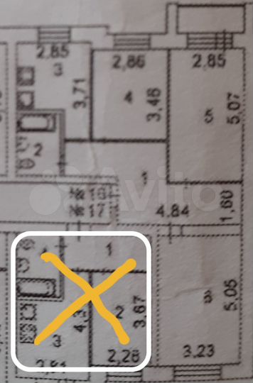 3-к. квартира, 67 м², 4/5 эт.