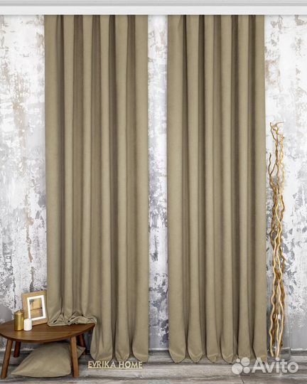 Портьеры рогожка канвас Эдем шторы занавески