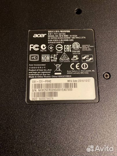 Acer aspire es1 731