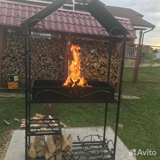 Мангал с печью