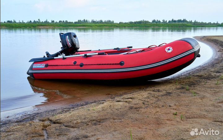 Лодка моторная mishimo lite df 370, красного цвета