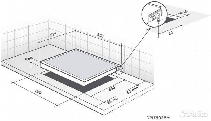 Варочная поверхность DE dietrich DPI7602BM