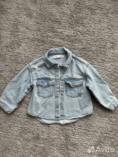 Джинсовая куртка Zara для девочки, размер 104