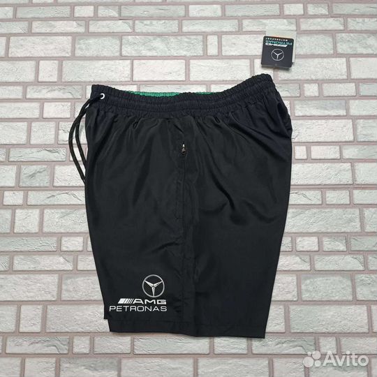 Шорты чёрные Puma Mercedes плащевые