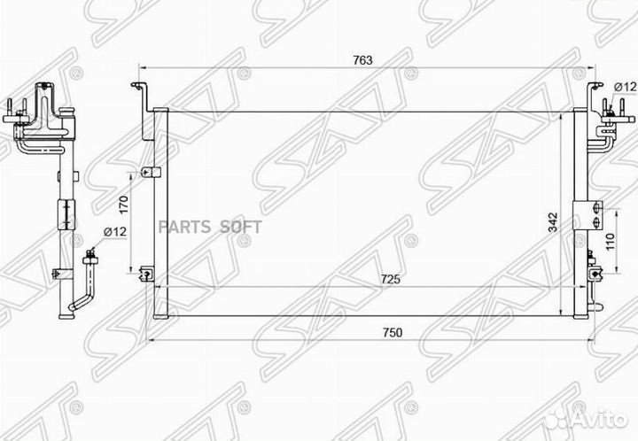 Радиатор кондиционера Хендай Соната 98-04