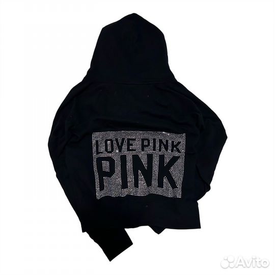 Худи pink со стразами