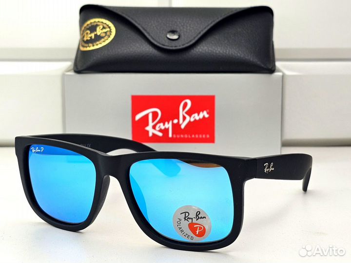 Очки Ray Ban 4165 Justin Синие Зеркальные