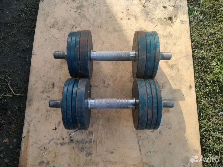 Гантели разборные бу 16 кг каждая