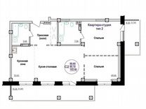 2-к. квартира, 104,7 м², 12/18 эт.