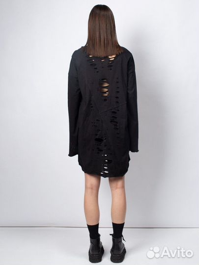 Лонгслив-платье - Чёрный клевер-L