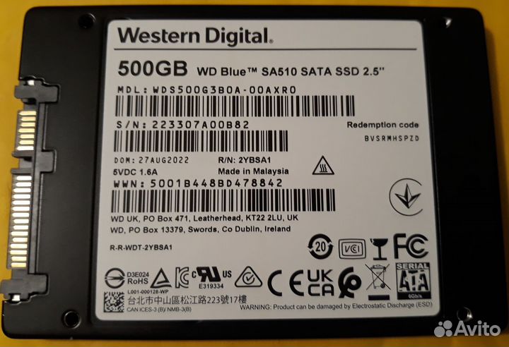 500Gb SSD Western Digital