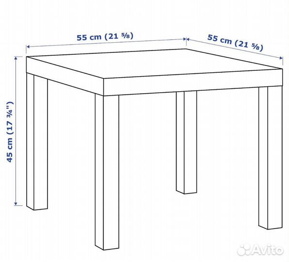 Журнальный столик IKEA лакк