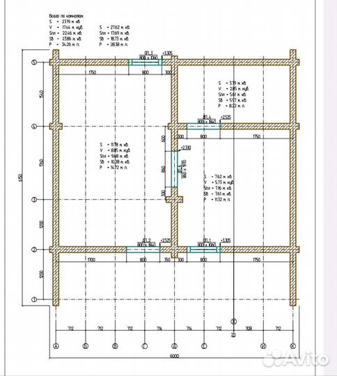 Двухэтажный дом из профилированного бруса 6*6