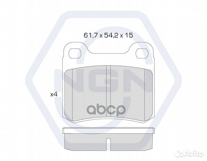 Колодки тормозные дисковые керамические зад