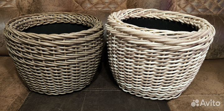 Кашпо из искусственного ротанга 12, 16 литров