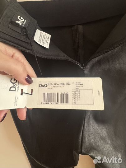Брюки кожаные Dolce&Gabbana новые