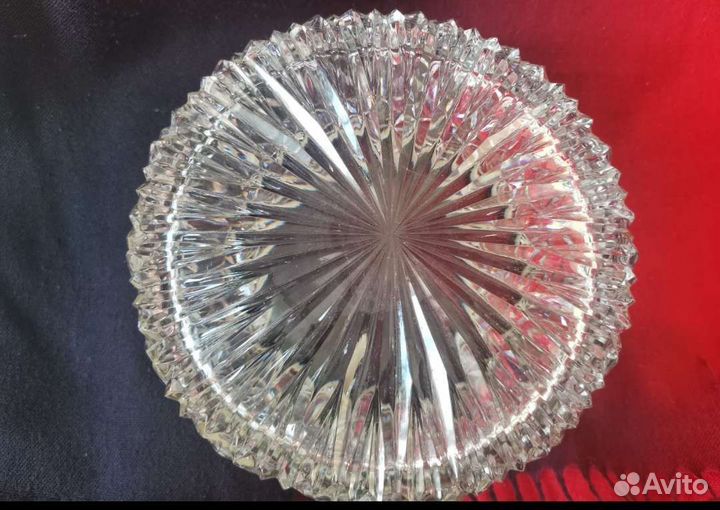 Хрустальный салатник в мельхиоре