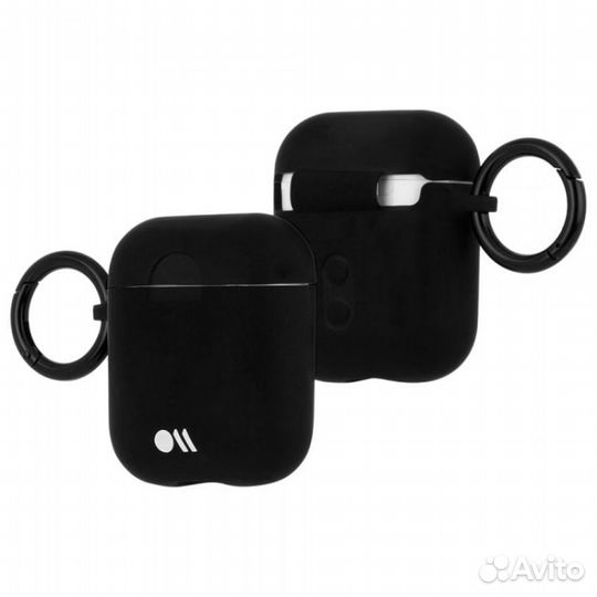 Чехол Case-Mate для AirPods c держателем Black