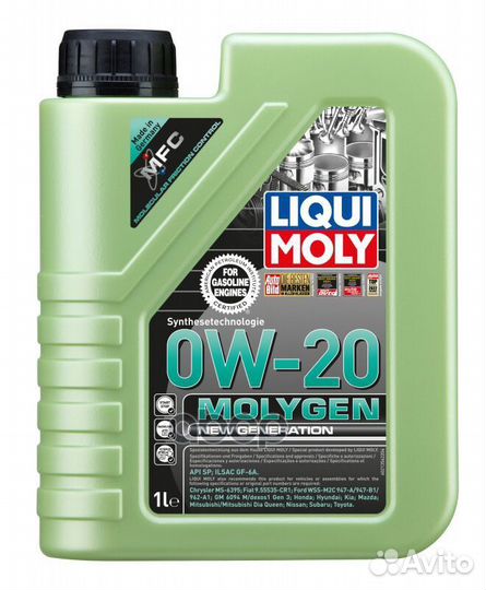 Масло моторн 0W20 liqui moly 1л нс-синтетика Mo