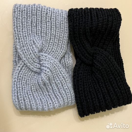 Повязка на голову вязаная