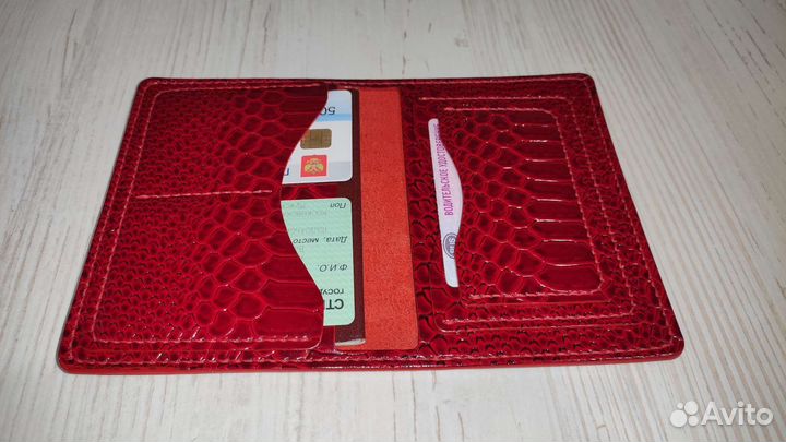 Обложка на паспорт натуральная кожа