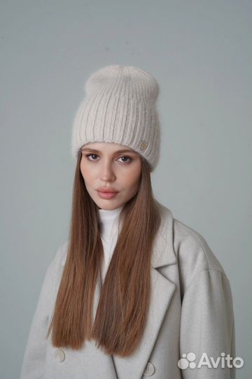Шапка женская Зимняя Вязаная из Ангоры