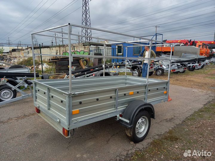 Прицеп Русич цинк 253(2.5х1.25х0.4) с каркасом