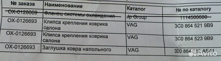 Клипса крепления напольного ковра