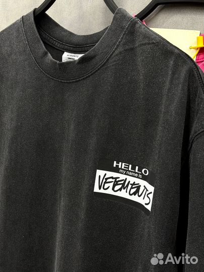 Футболка Vetements Hello my name is (Новинка )