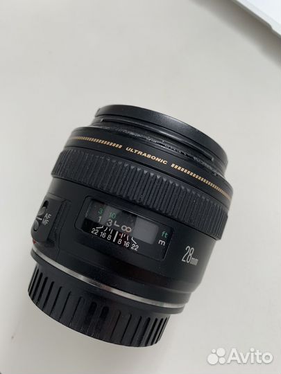 Объектив canon lens ef 28 mm 1:1.8