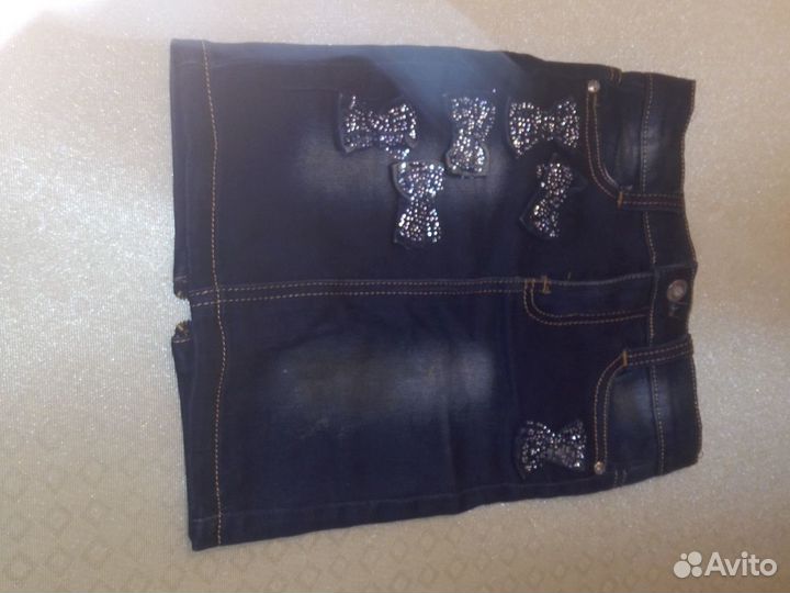 Юбка для девочек джинсовая и обычная в клетку