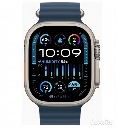 Apple Watch Ultra 2, 49мм корпус титан, band blue