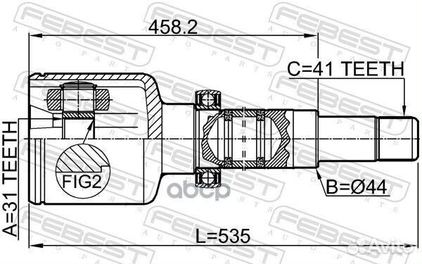 ШРУС внутренний правый 31X44X41 ford transit TT9