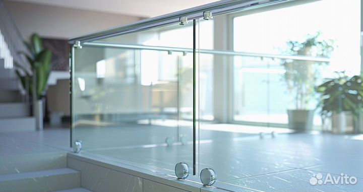 Стеклянные ограждения, перила для лестниц, террас