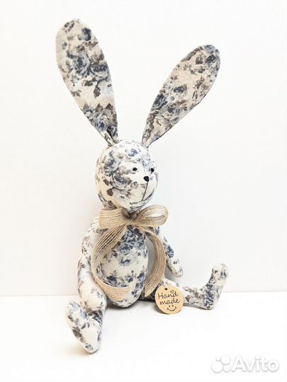 Льняной Зайка ручной работы