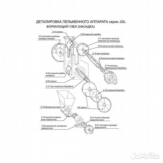 Шестерня привода верхней оси JGL-135 (50 зубьев)