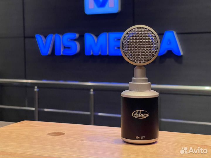 Микрофон Октава мк-117 черный, картонная коробка