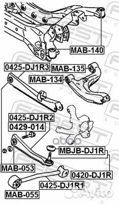 Болт с эксцентриком mitsubishi eclipse DK2/4A