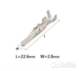 Пин 2.8mm штыревой 7114-1230, DJ616-2.8-0.8B
