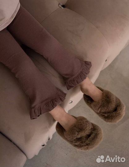 Брюки клеш для девочки в рубчик р110-122