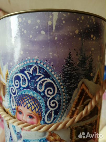 Новогодний подарок коробка тубус