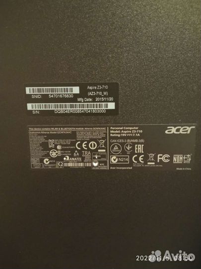 Моноблок acer aspire z3-710